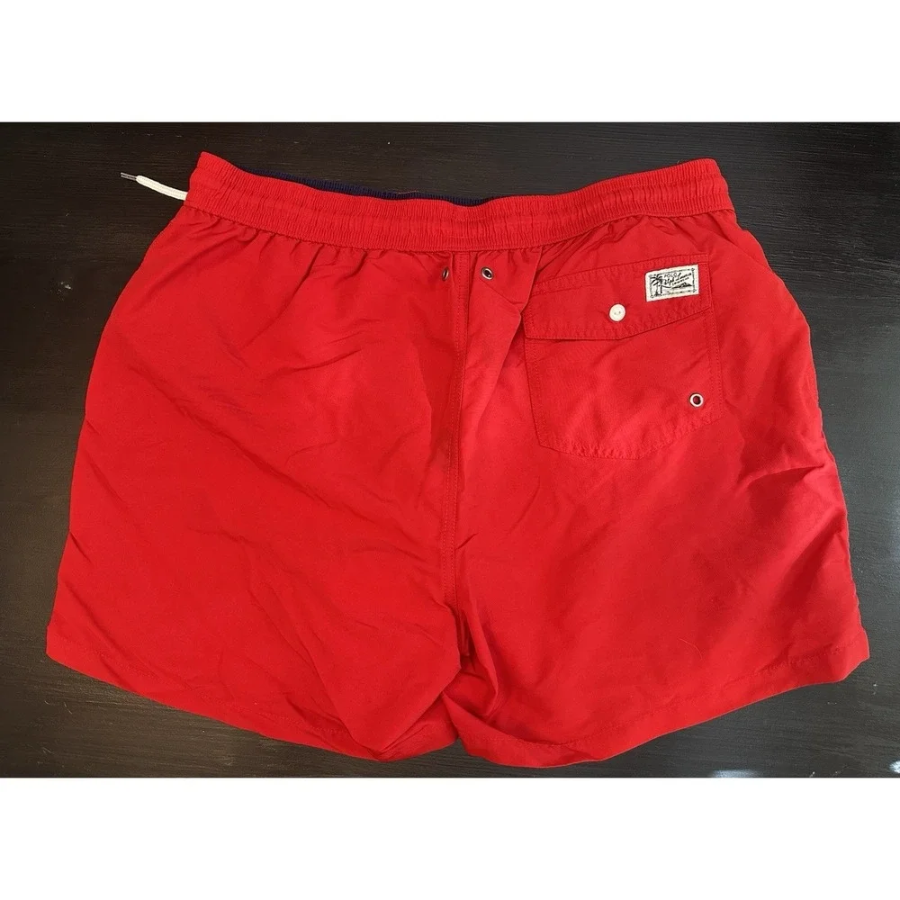 *Polo Ralph Lauren Men's Red Swim Trunks Size XXL/2XL‎ Inside Pocket